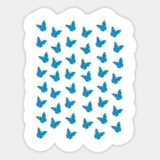 Blue Butterfly Pattern Sticker